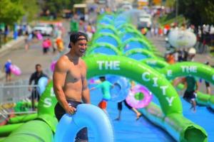 China Giant Inflatable Slip n Slide,1000 ft slip n slide inflatable slide the city wholesale