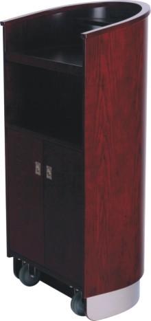 Quality Dark cherry Podium Lecture Stand Solid Wooden Base MDF body for sale
