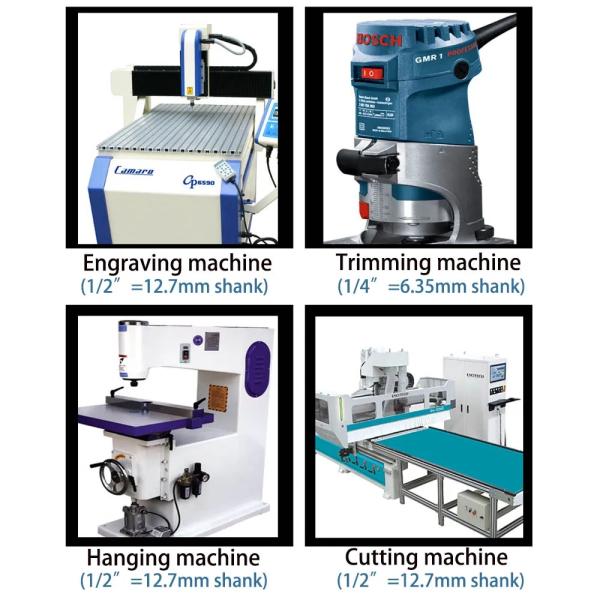 CNC PCD Carving Knife 6.35mm 12.7mm Diamond PCD Bits