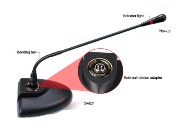 Quality 4 Channel Wireless Desktop Conference System Microphone 100m Receive Distance for sale