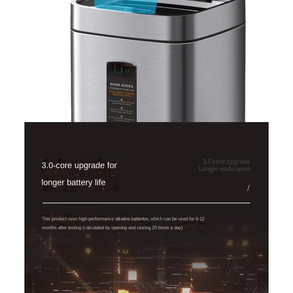 Living Room High-end Light Luxury Modern Induction Toilet with Cover Simple Smart Household Trash Can