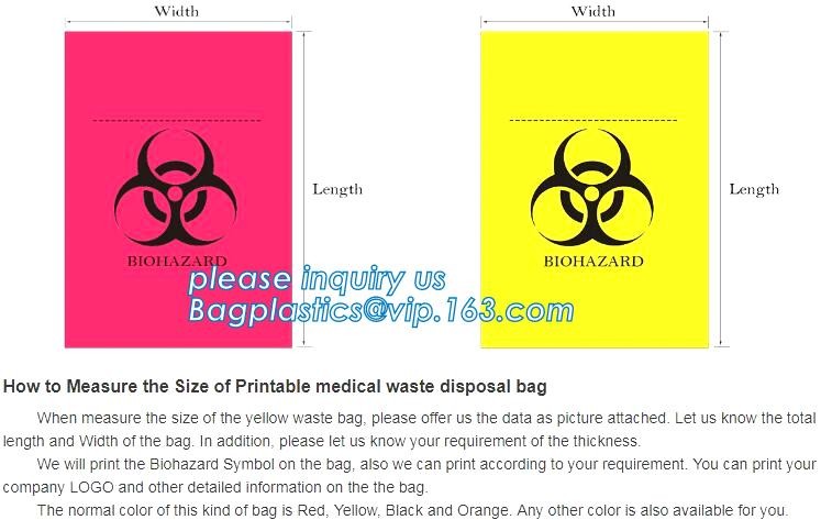 LDPE biohazard waste bin bags disposable medical autoclave bags, biohazard specimen bag plastic adhesive flat bag, bagea