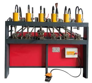 China Six Station Semi Automatic Punching Machine For Round Pipe Processing wholesale