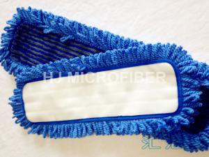 China Commercial Microfiber Floor Mop / Microfiber Dust Dry Mop Pad Light Blue on sale