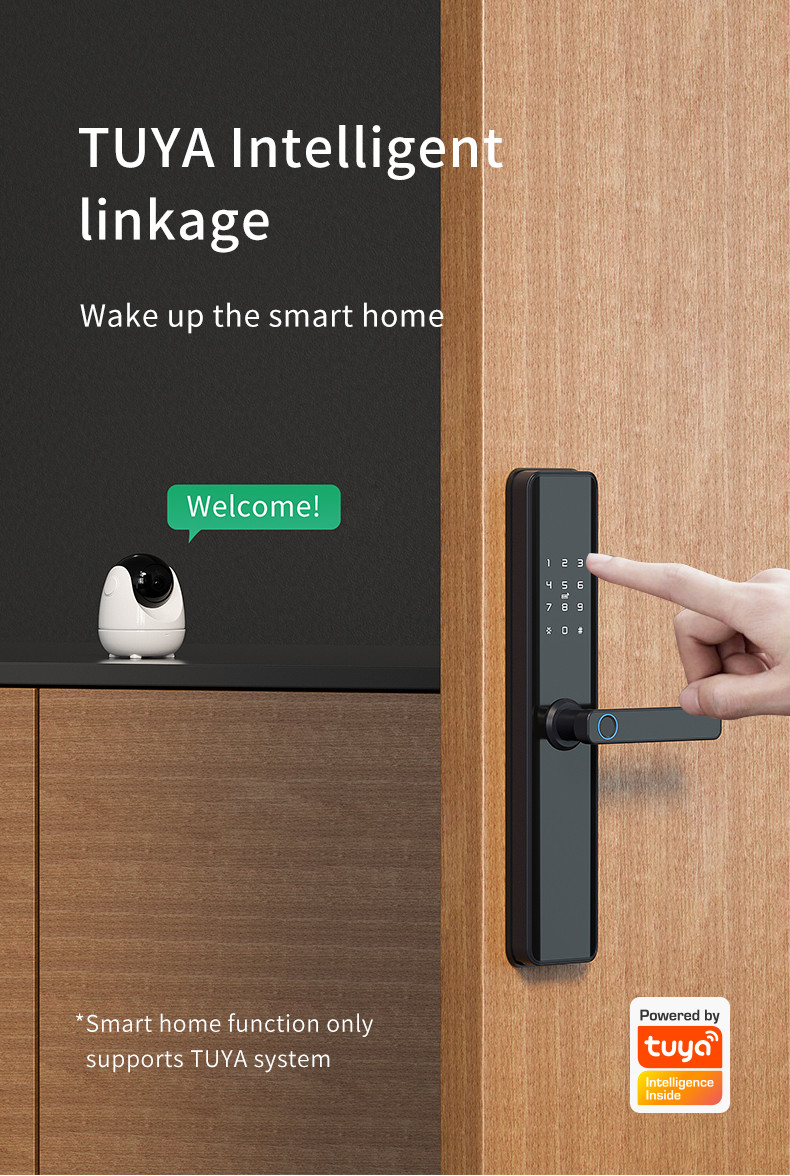 CE Wifi Tuya App Digital Smart Door Locks Fingerprint For Home