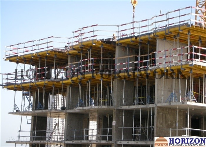 Adjustable Guardrail Post For Safe Working Protection In Slab Formwork Scaffolding Systems