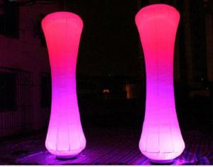 China Red Led Wedding Inflatable Led Lighting Tube Hourglass For Elegent Party wholesale