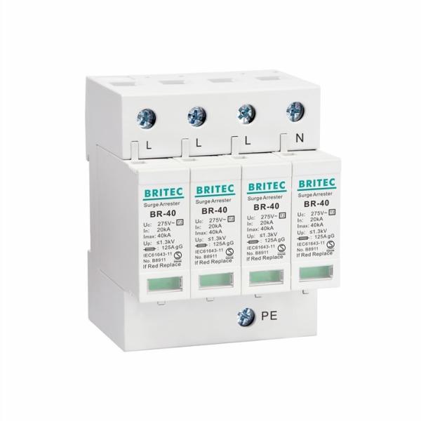 Quality Lightning Protection 4P AC230V 3 Phase Surge Protection Device for sale