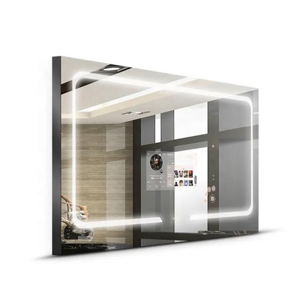 Quality Wifi Magic Smart LCD Bathroom Mirror Rectangle Shape Wall Mounted for sale