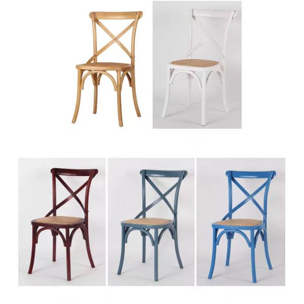 Nordic Mordern Wooden X Cross Back Chair Wedding Banquet Furniture Bentwood Chairs