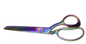 Stainless Steel Scissor Metal Coating Services,  Rainbow Titanium Plating, Ti-based Bio-compatible Film Coating