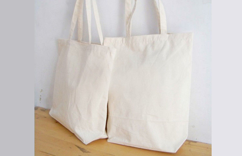 210D Lining Travel Canvas Grocery Bags Large Volume With Orange Webbing