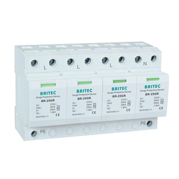 BR-25GR 4P Spd Surge Protection Device Protector 440V type spd surge arrester 275v lightning surge protector