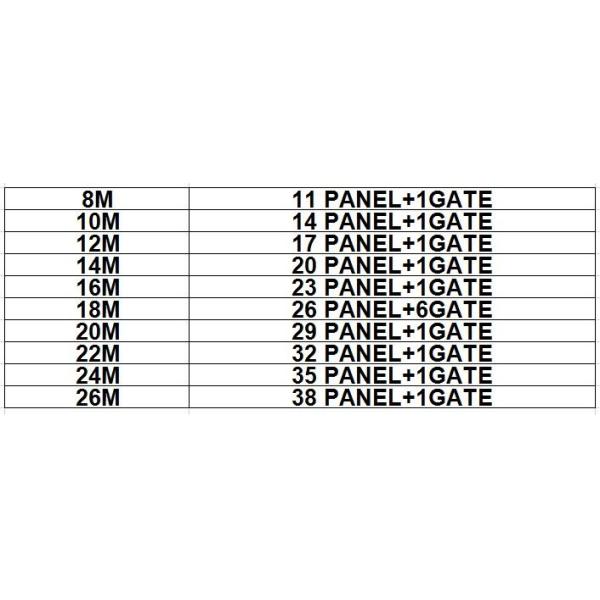 18m Diameter PortableHorse Stall Panels 26Pcs incl. 3m tall Gate