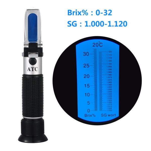 RSG-32ATC Beer Wort and Wine Refractometer,brewing refractometer 0-32 Dual Scale