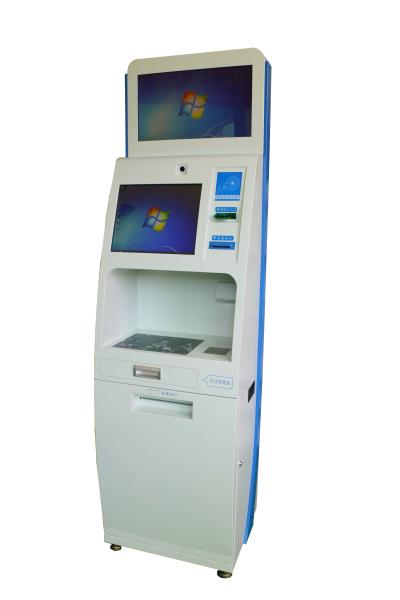 Quality Touch Screen Free Standing Kiosk With Id Scanner And Passport Scanner for sale