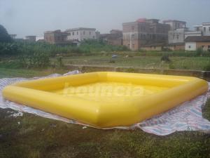 China Yellow Color Outdoor Inflatable Water Pool With Reinforcement Strips wholesale