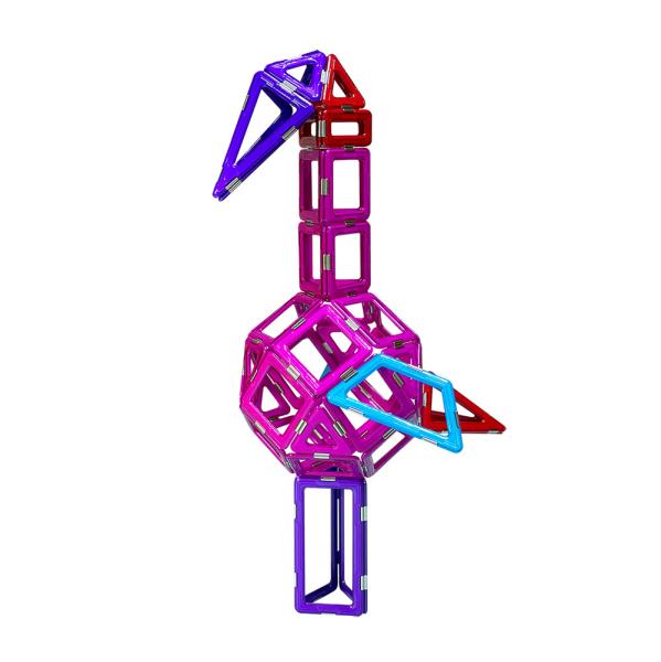 Quality Flamingo Shaped Magnetic Stacking Blocks Multicolor Magnetic Building Tiles for sale