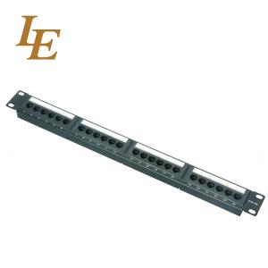 China 19 Inch Rj45 Cat5e Utp 24 Port Network Patch Panel wholesale