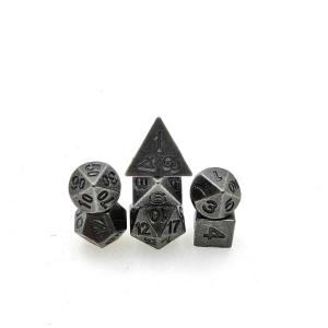 China Mini Metal Polyhedral Dice RPG Dice Set Playing Board Game on sale