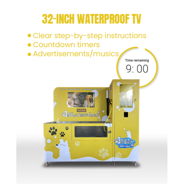 Durable Self Service Vending Machines Designed for Outdoor Dog Wash with Adjustable Hot Water Temperature and Two Speed Dryer