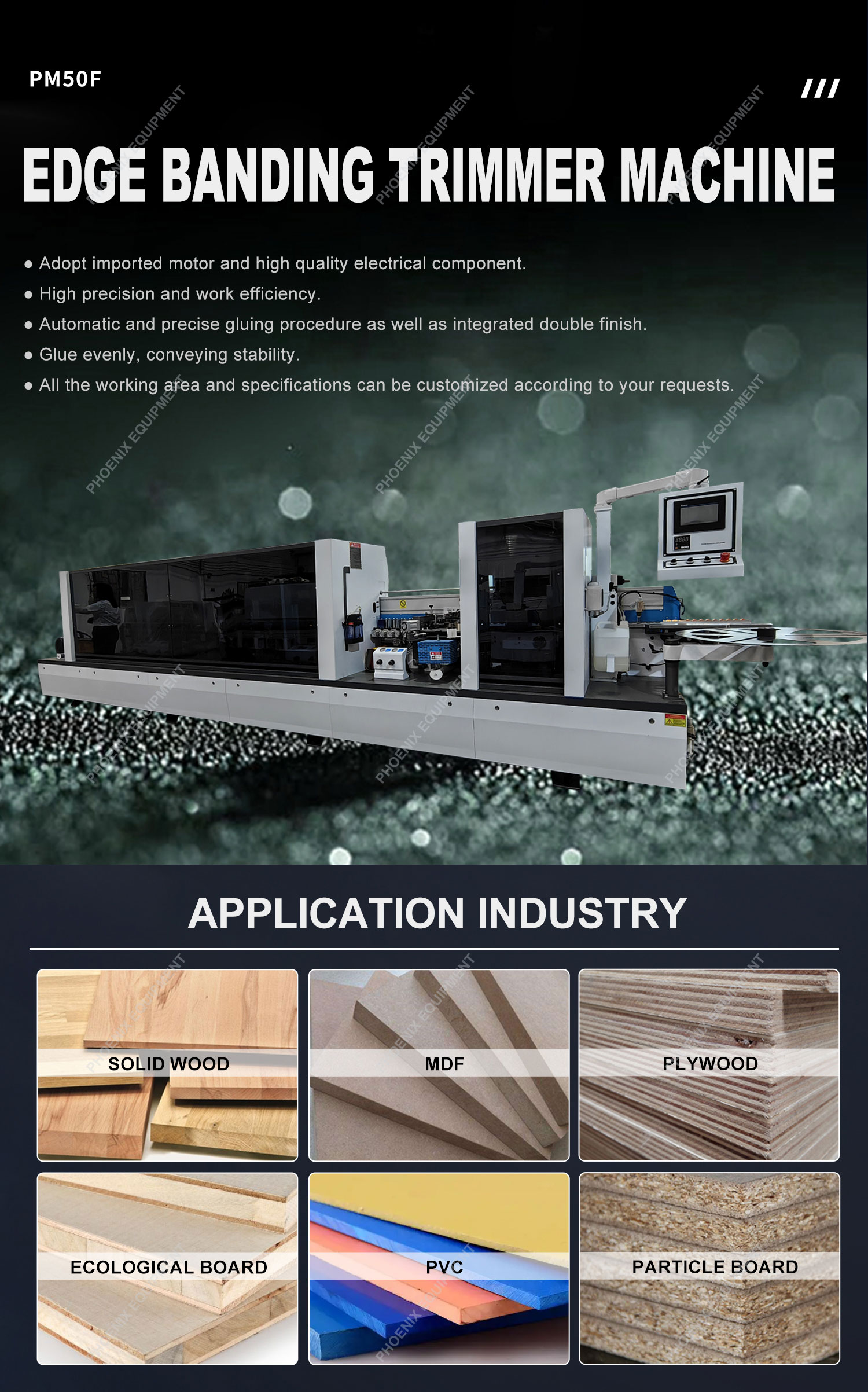 15m/min Panel Feed Speed Automatic High Speed Edge Banding Machine for Laminated Board