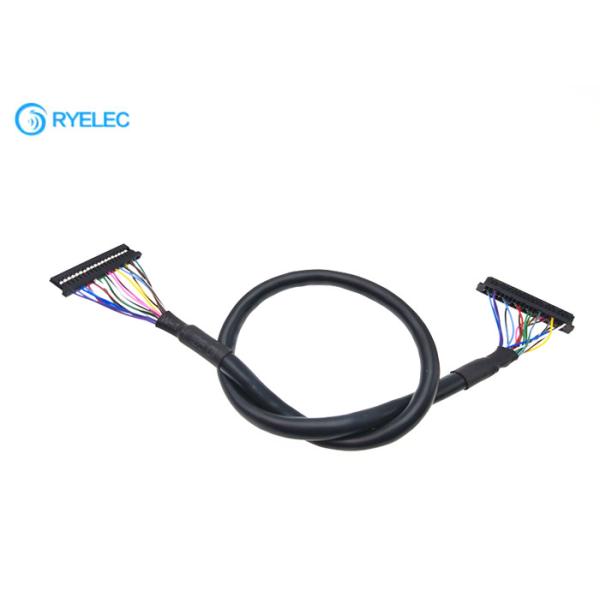 28AWG Round Electronic LVDS Cable Assembly For Display / Laptop / Computer