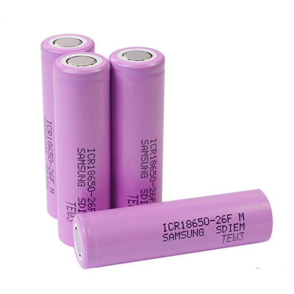 Original Brand 18650 Lithium Ion Battery Cells for Electric Motorcycle ICR18650-26FM 3.6V 2600mAh 5A