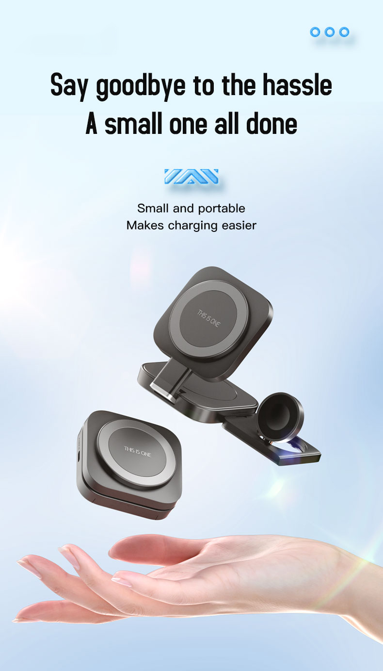 Fast Charging Magnetic Wireless Charger with 15W Maximum Output Power and Short Circuit Protection