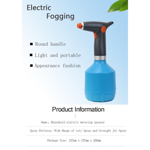 Plastic Bottle Electric Sprayer 1L Custom Small Home Use Garden Handheld USB Electric Device Water Mist Sprayer