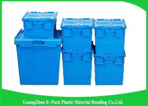 China Nestable Plastic Attached Lid Containers ,  Industrial Storage Turnover Crate wholesale
