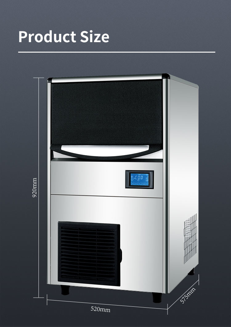 Home Use Factory 60KG/24H Cube Ice Maker Machine Full-Automatic Ice Bin Maker