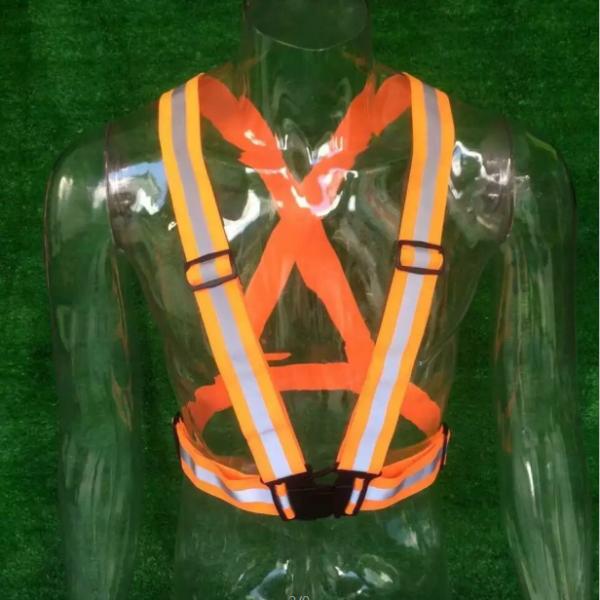 Fashion Motorcycle Bike Drivers Cyclists Fluorescent Reflective Strap Safety White Vest Belt Clothing