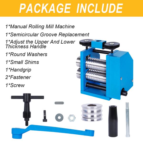 Manual Jewelry Rolling Mill Machine Press Half Round Circle