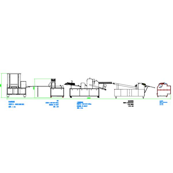 180pcs/min W280mm Russian Bread Production Line
