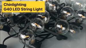 China Hot Sale 25Feet G40 string light Multicolor LED Globe String Light Patio Wedding string lights on sale