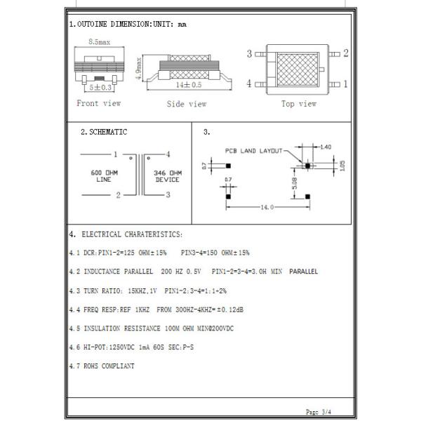 8*10/11/16 Nickel Steel ED8 Permalloy Audio Isolator Transformer For Microphone