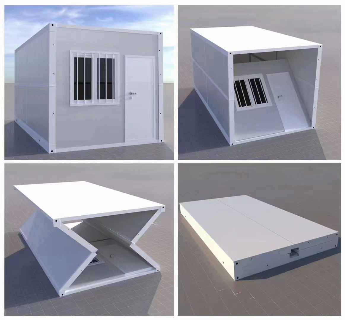 High Wind Rating Folding Container Prefabricated House Customizable Color 20ft Prefab House with Quick Assembly Design