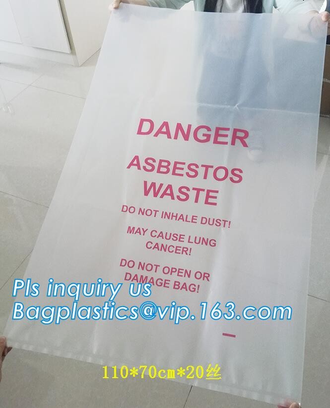 Heavy Duty Construction Plastic Asbestos Bag Waste Bag,Heavy Duty Disposal Polythene bags For Asbestos Removal BAGEASE
