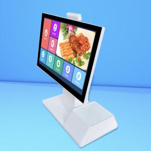 China Desktop Self Service Touch Screen Ordering Kiosk Dual Screen Cashier Machine wholesale
