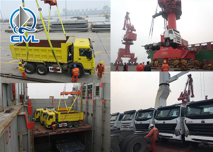 Manual Heavy Duty Dump Truck for Unloading EURO III Emission Standard 60T 8x4 Tipper Truck