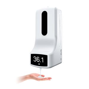 China Wall Mount 1000ML Automatic Soap Dispenser With Temperature Measuring Scanner wholesale