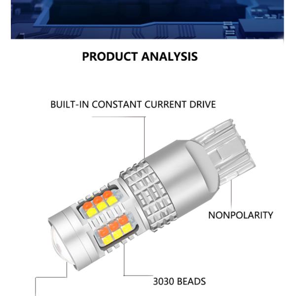30SMD Auto Head Lights 3030 Brake And Turn Signal Lights 10W