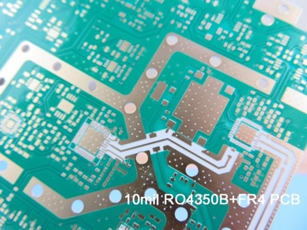 Quality 4 Layer Hybrid PCB Board Built On Rogers 10mil RO4350B and FR-4 for sale