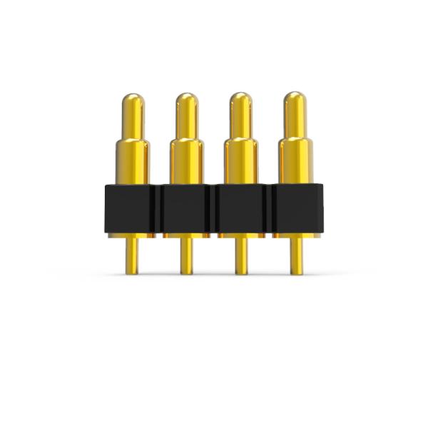 Quality Single Row 4 Pin Pogo Connector Customized Spring Loaded Connectors 2.54mm Pitch For Health Care for sale