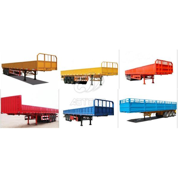 Suspension Mechanical Suspension 13000mm Length Curtain Side Wall Cargo Semi Trailer