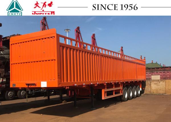 Quality 4 Axle High Side Fence Cargo Trailer 80000kg Payload for sale