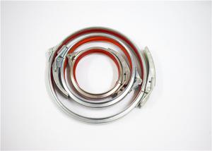 Round Ducting Clamps Quick Release Pipe Clamp With Red Rubbe Flange pipe clamp