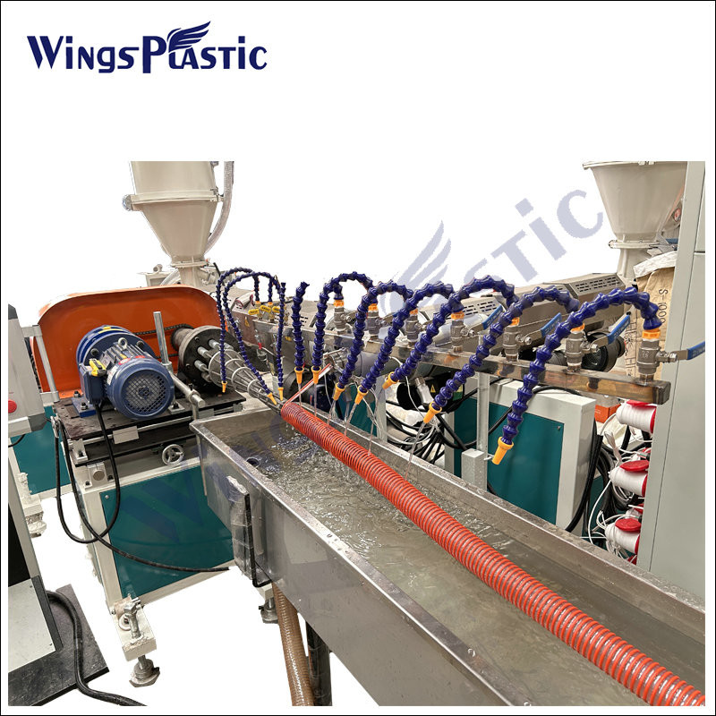 PVC Spiral Reinforced Suction Hose Pipe Manufacturing Process Extrusion Making Machine