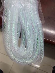 China Transparent Colors Expandable Braided Mesh Sleeving ,16mm white Mesh Sleeve UL VW-1 wholesale